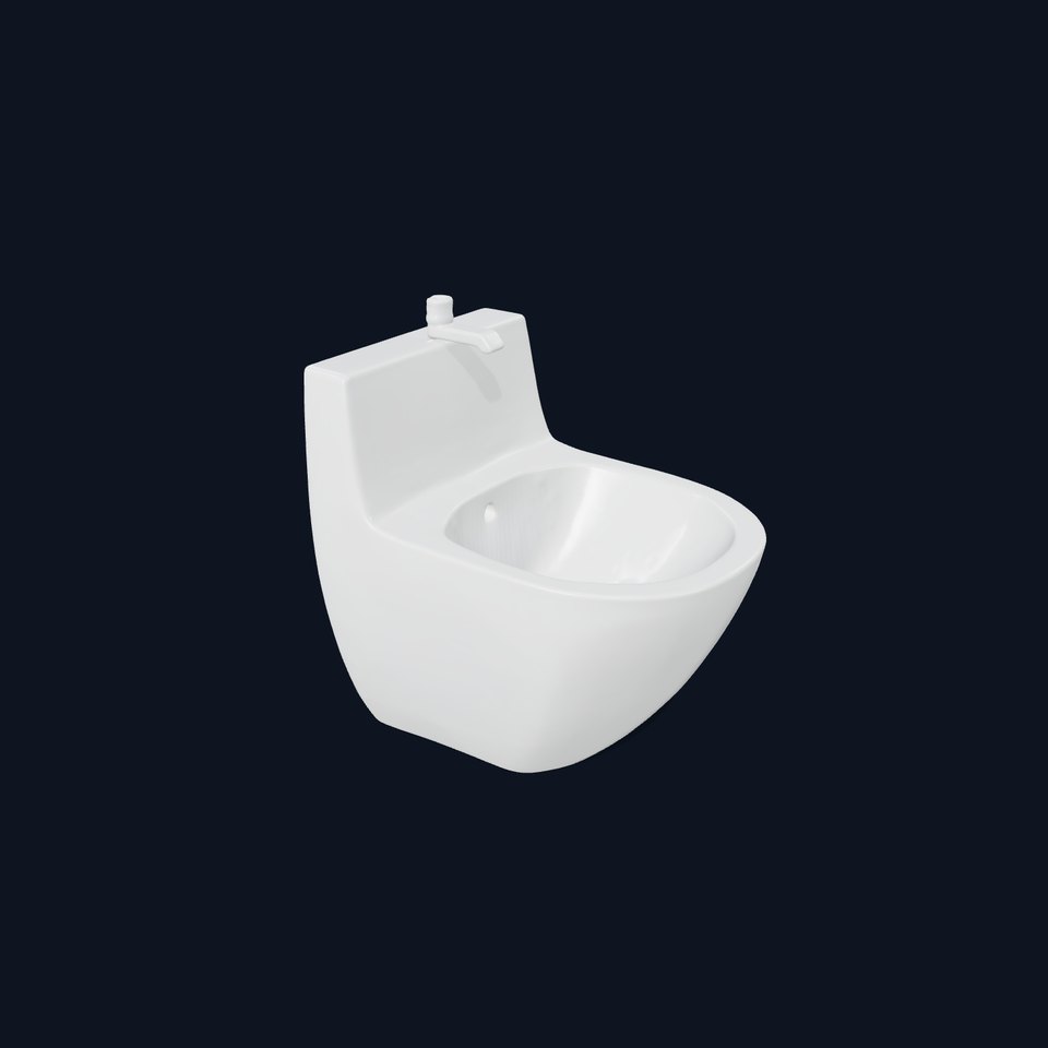 Modern White Bidet model pack