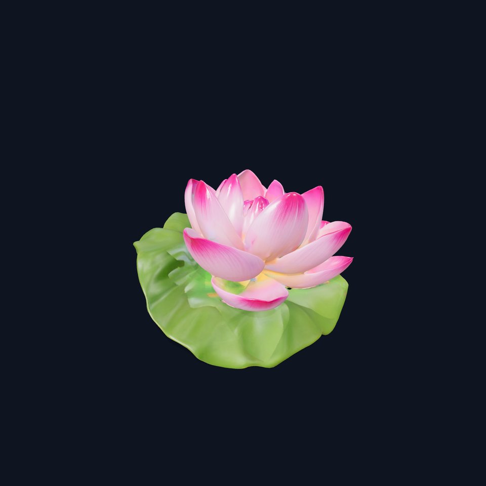 Elegant Lotus Blossom model pack viewer poster