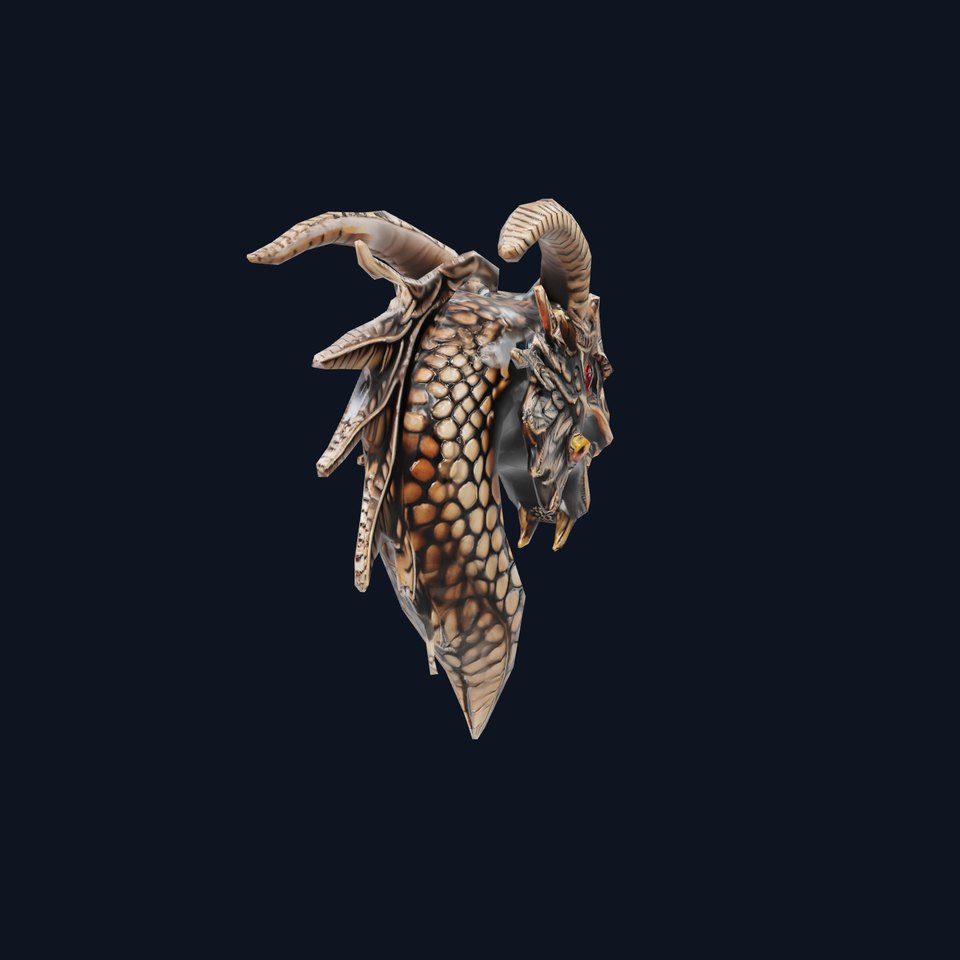 Majestic Bronze Dragon model pack viewer poster