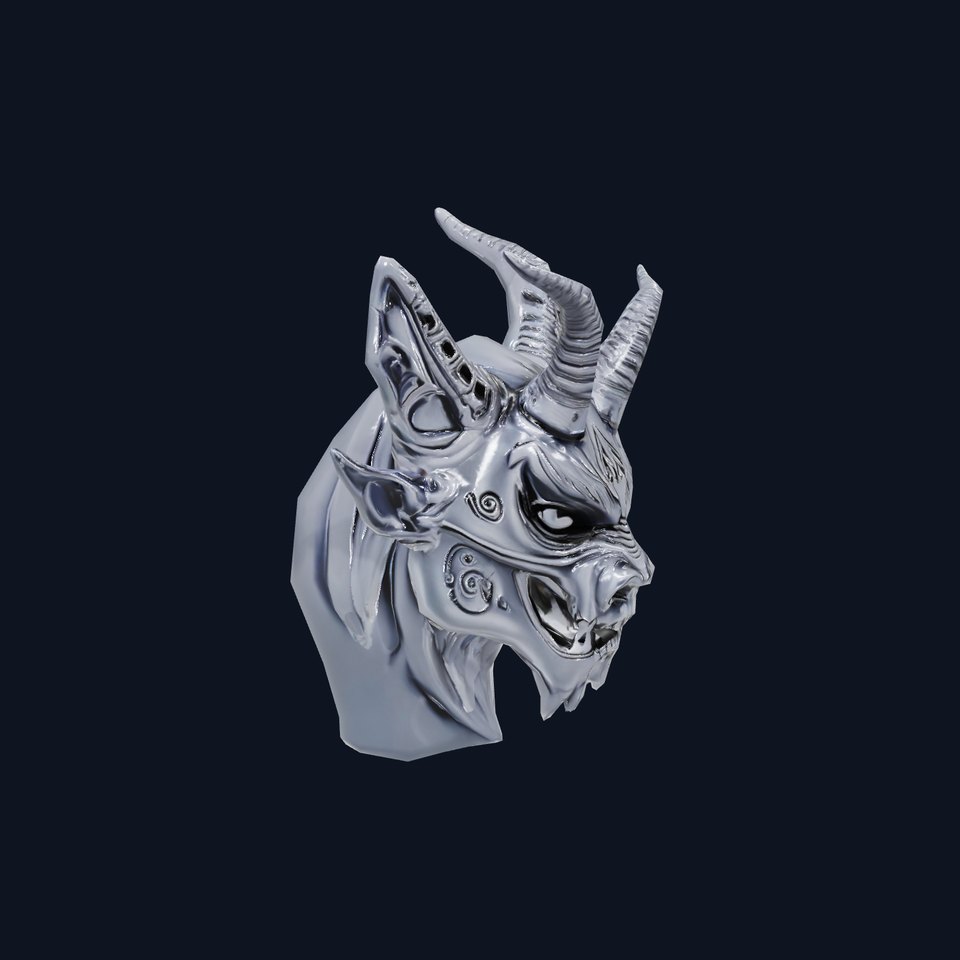 Demonic Black Mask model pack viewer poster