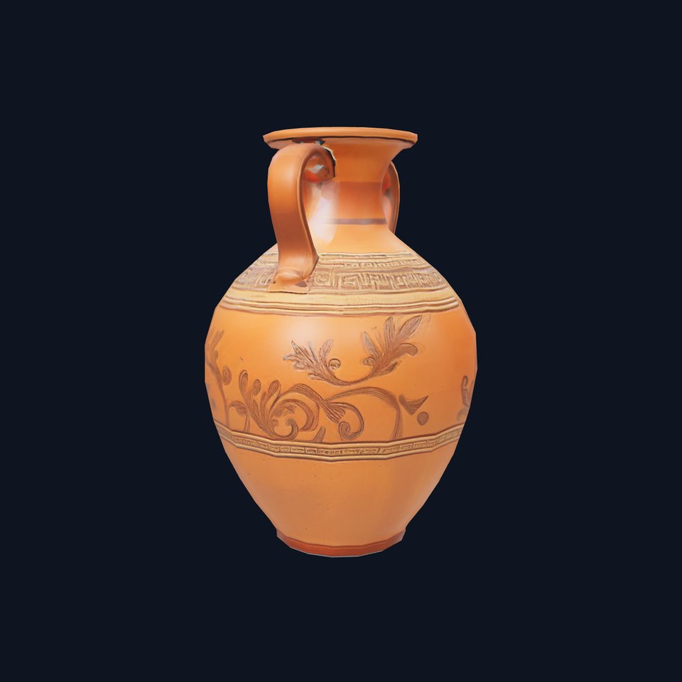 Elegant Terracotta Amphora model pack viewer poster