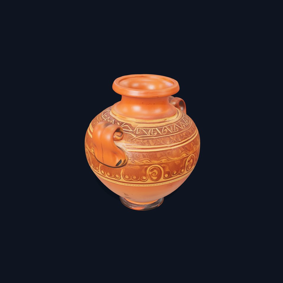 Elegant Terracotta Vase model pack viewer poster