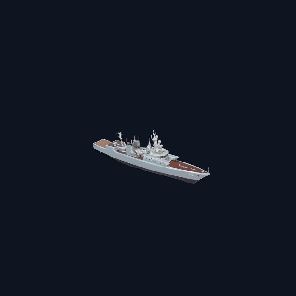 Stealth Gray Battleship model pack viewer poster