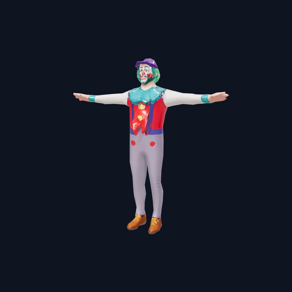 Colorful Clown Outfit model pack viewer poster