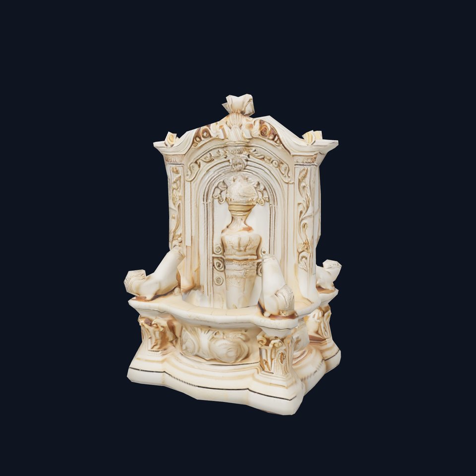 Elegant Marble Fountain model pack viewer poster