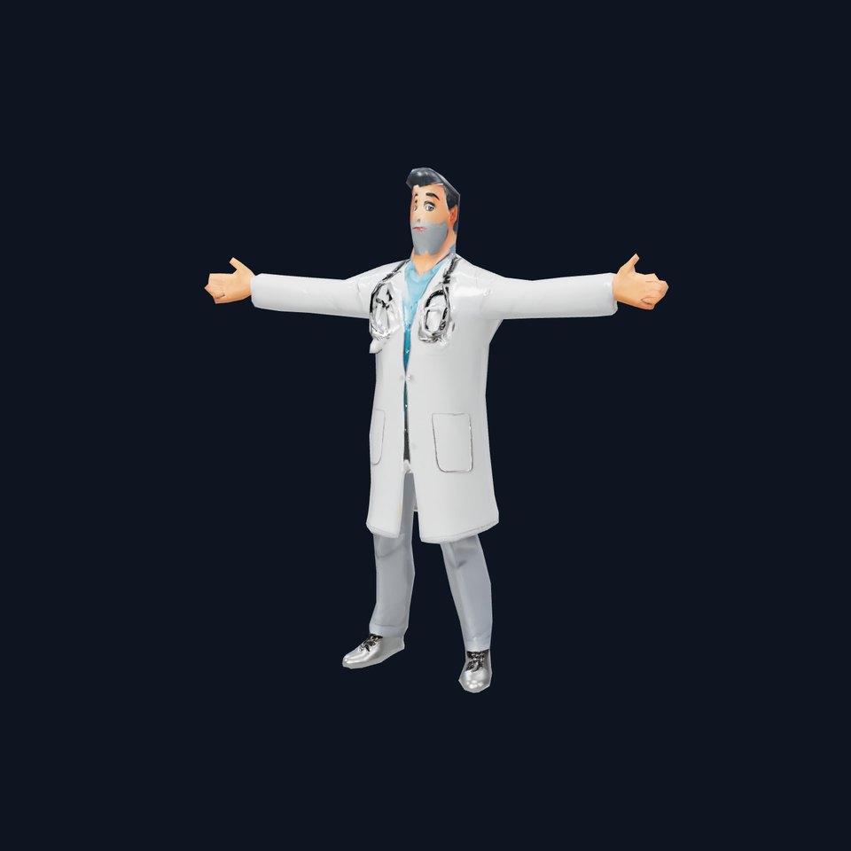Animated Doctor Character model pack viewer poster