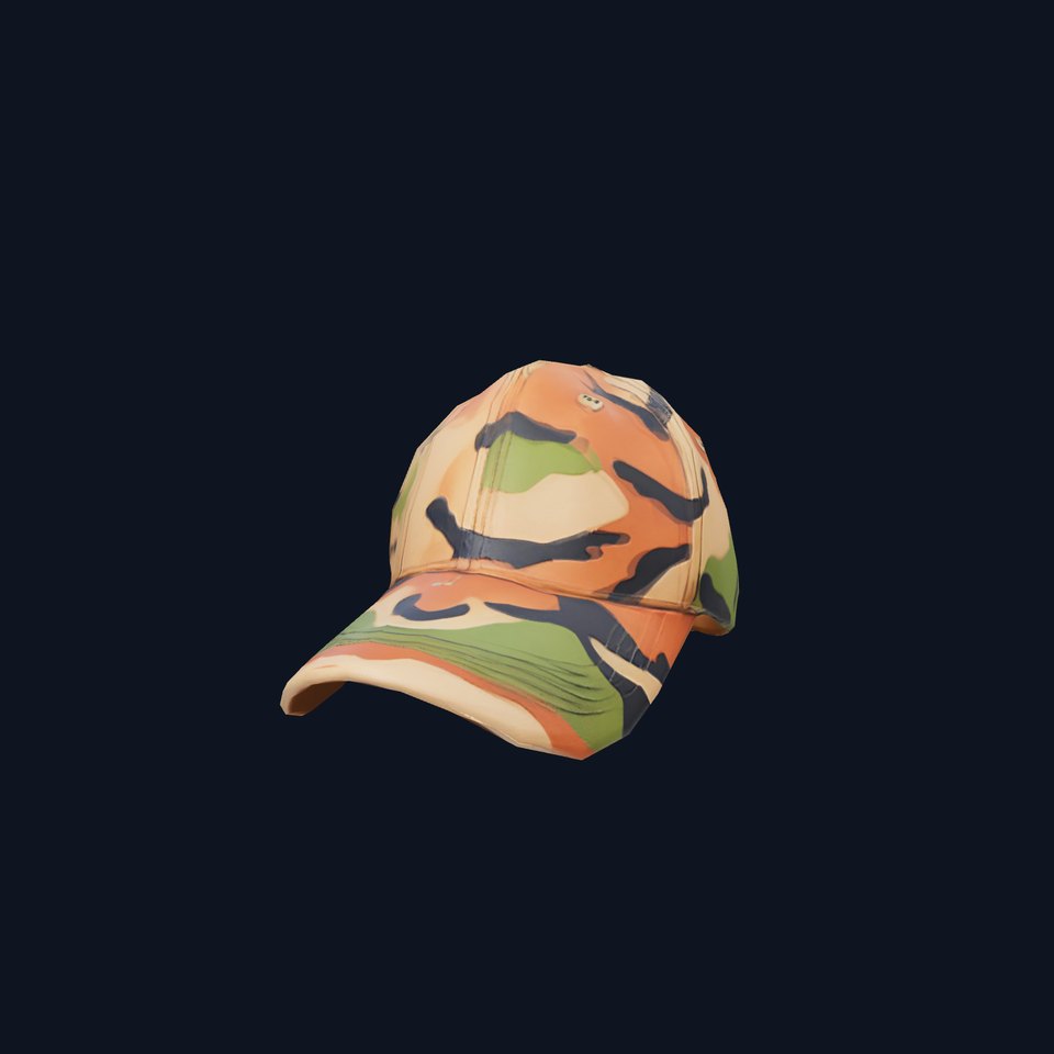 Camouflage Baseball Cap model pack viewer poster