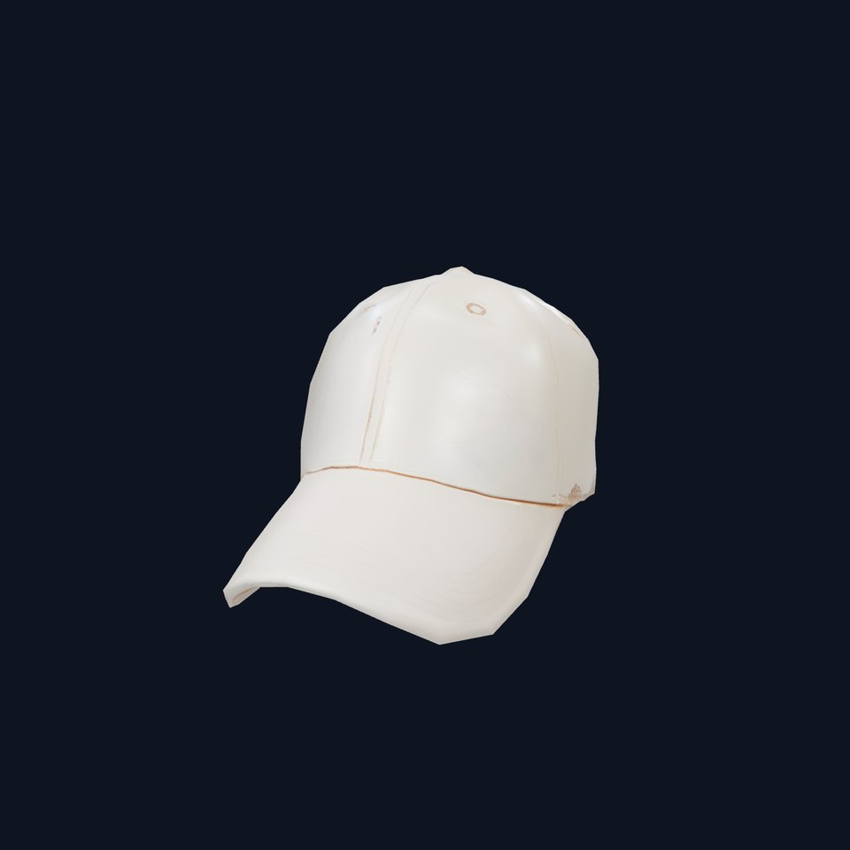 Elegant Ivory Baseball Cap model pack viewer poster