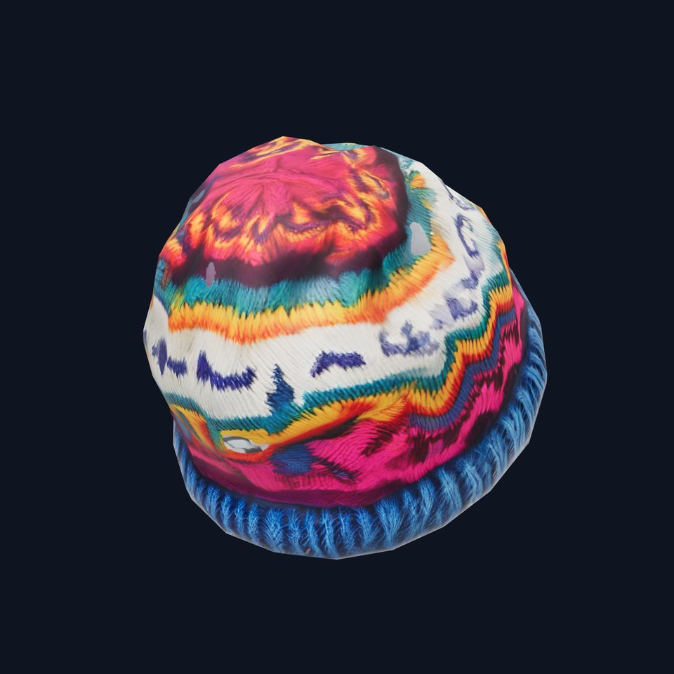 Colorful Knit Beanie model pack viewer poster