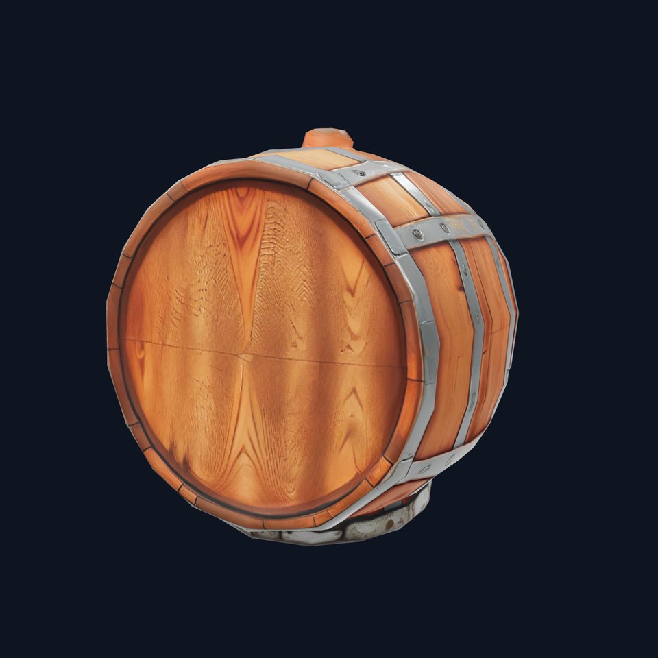 Rustic Oak Barrel model pack viewer poster