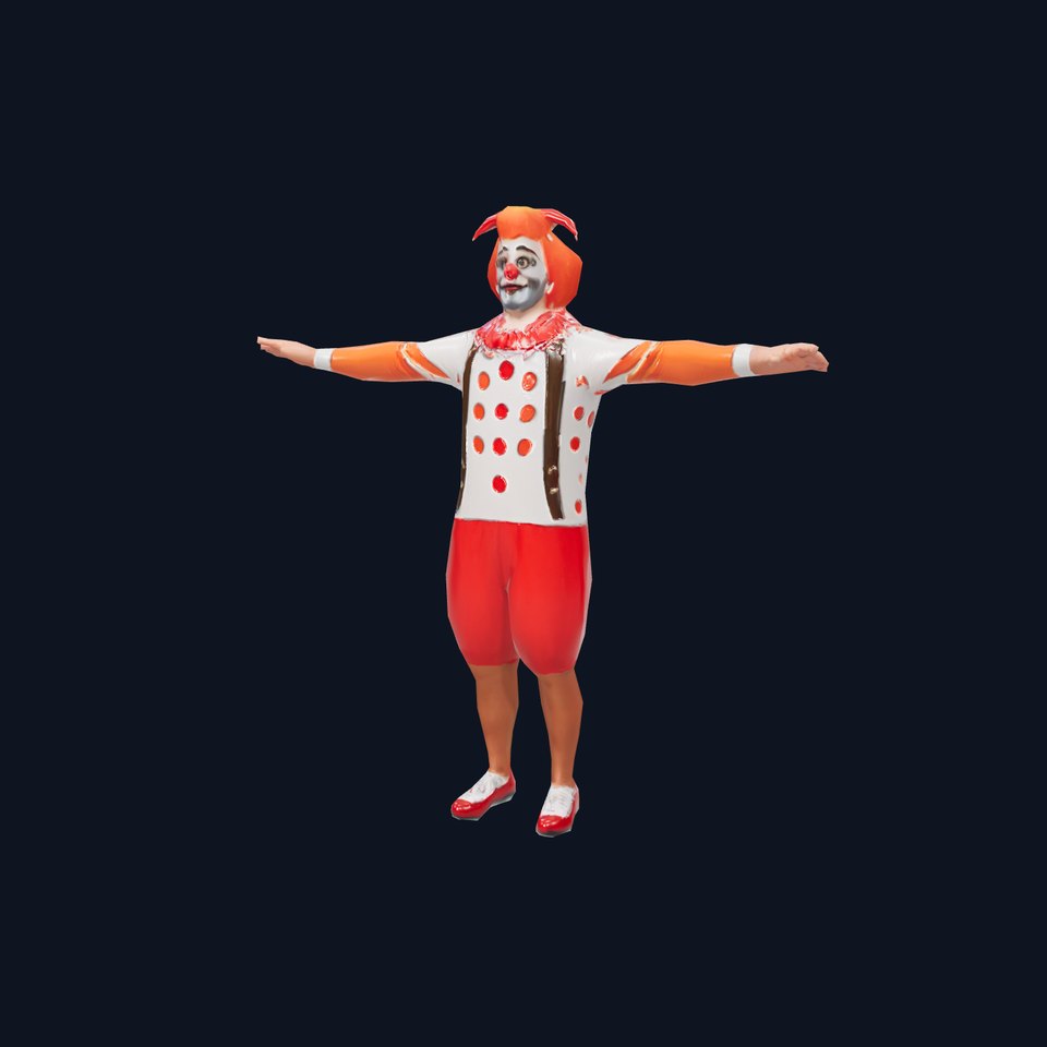 Colorful Clown Character model pack viewer poster