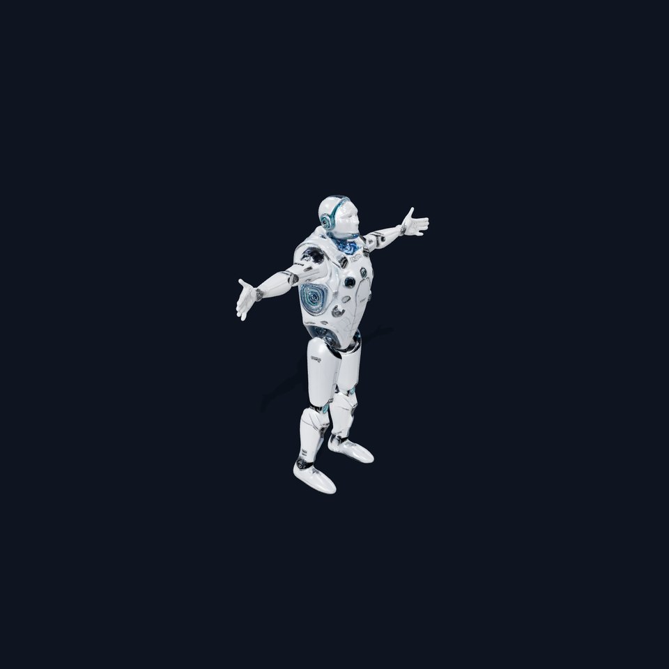 Futuristic Silver Robot model pack viewer poster