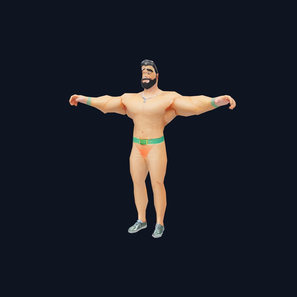 Muscle Hero Character model pack viewer poster
