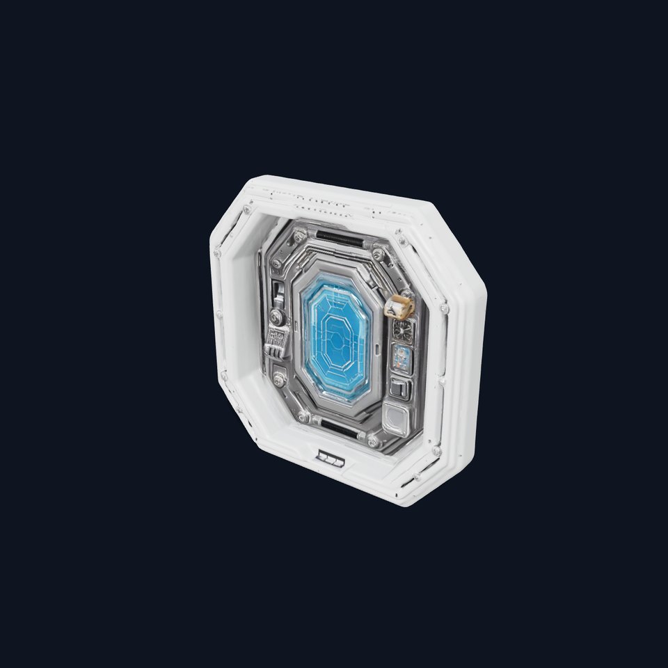 Futuristic Steel Door model pack viewer poster