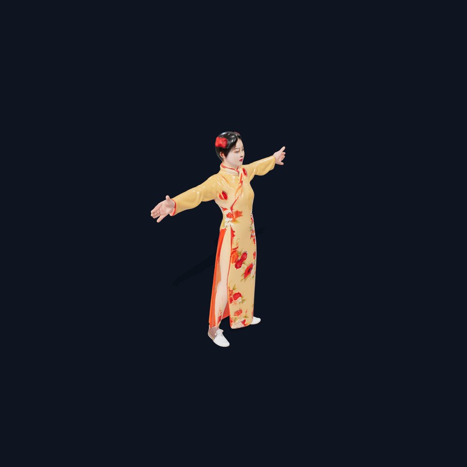 Elegant Floral Dress model pack viewer poster