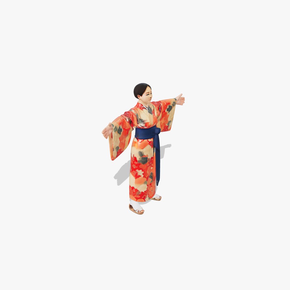 Floral Kimono Apparel model pack viewer poster