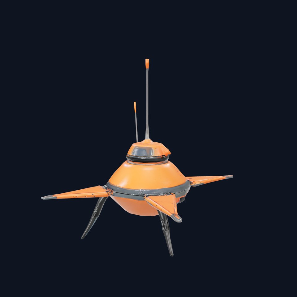 Orange Surveyor Drone model pack viewer poster
