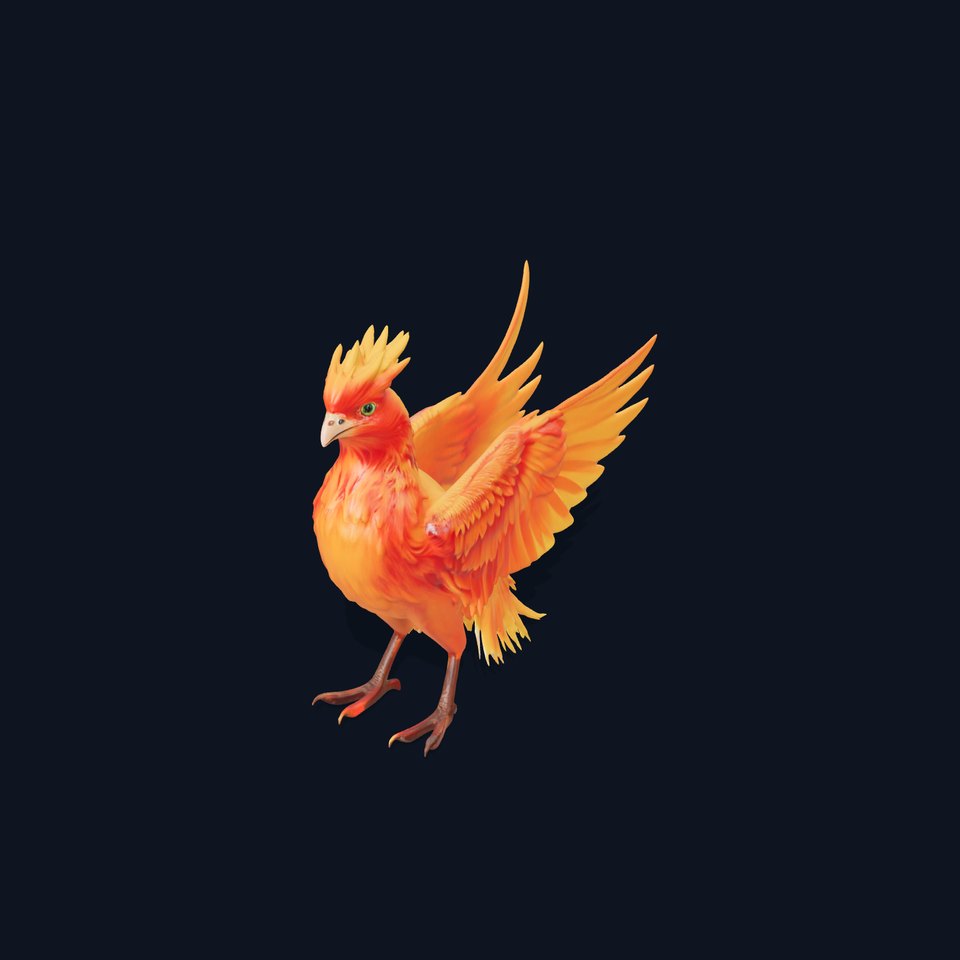 Fiery Phoenix Feather model pack viewer poster