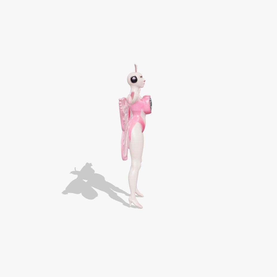 Pink Winged Fantasy Fairy model pack viewer poster