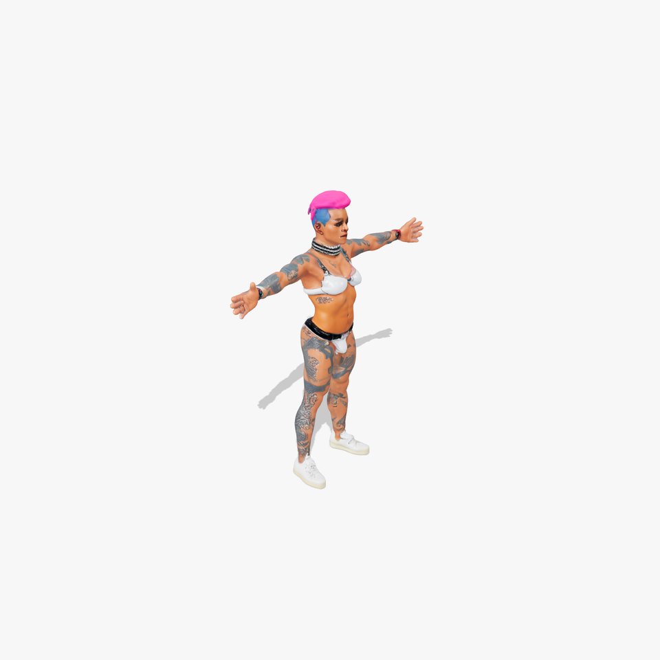 Vibrant Tattooed Character model pack viewer poster