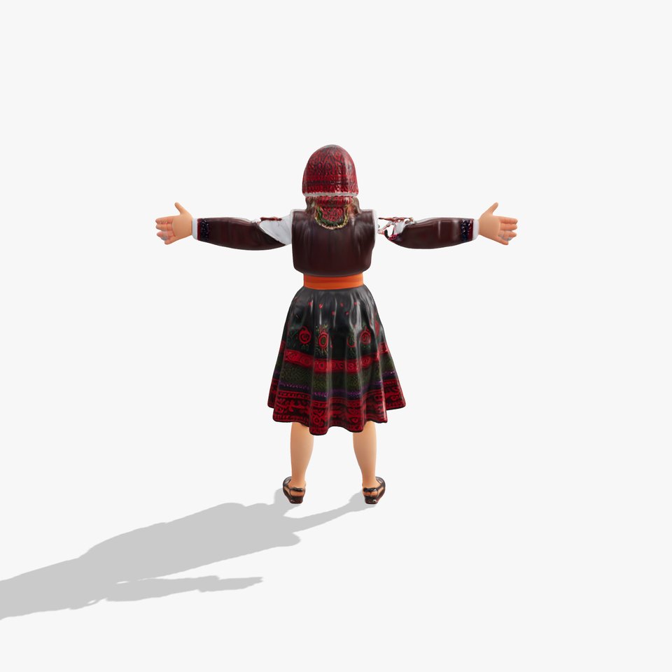 Traditional Folk Dress model pack viewer poster