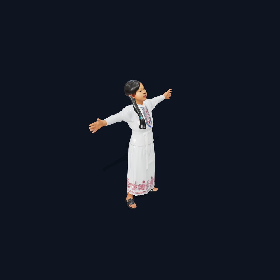 Traditional Embroidered Dress model pack viewer poster