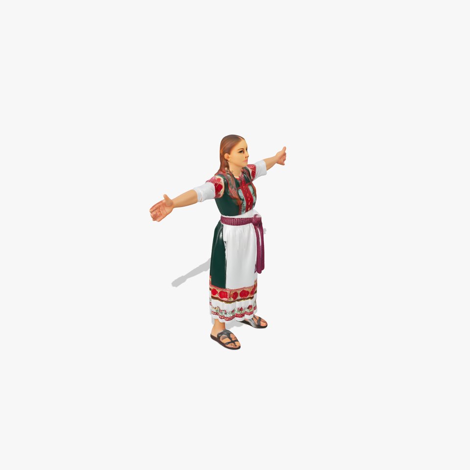 Traditional Folk Dress model pack viewer poster