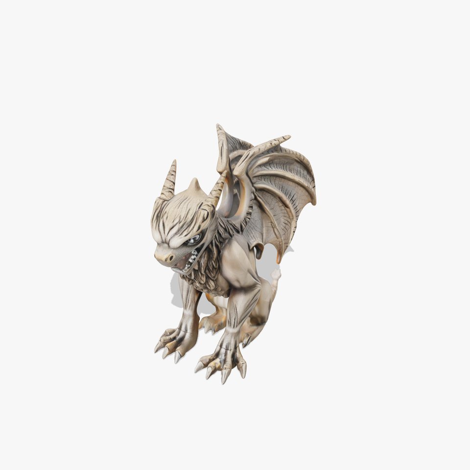 Stone Gargoyle Dragon model pack viewer poster