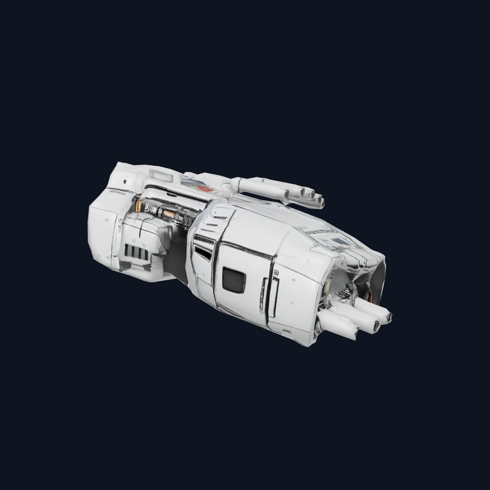 Futuristic Silver Drone model pack viewer poster