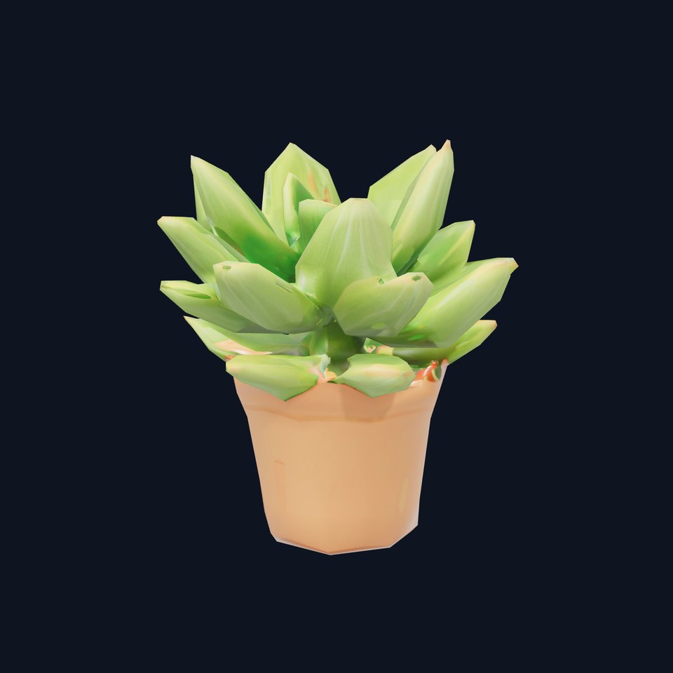 Vibrant Green Succulent model pack viewer poster
