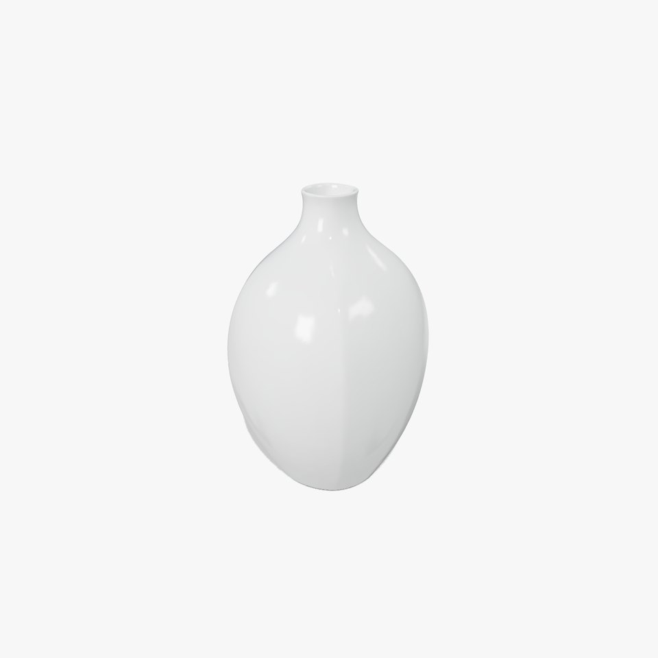 Glossy White Vase model pack viewer poster