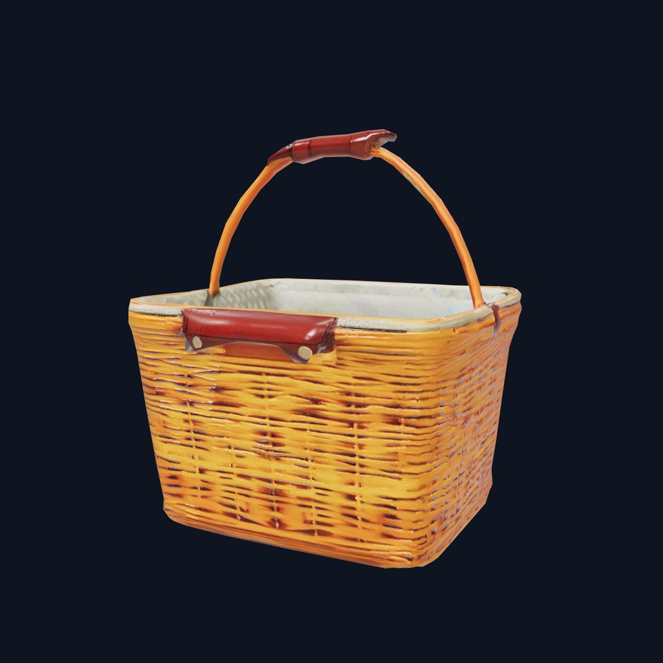 Natural Wicker Basket model pack viewer poster