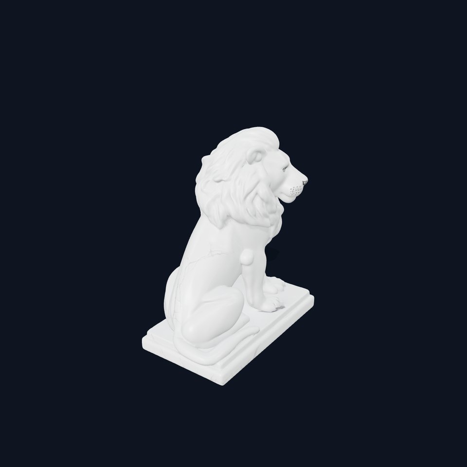 Majestic Marble Lion model pack viewer poster