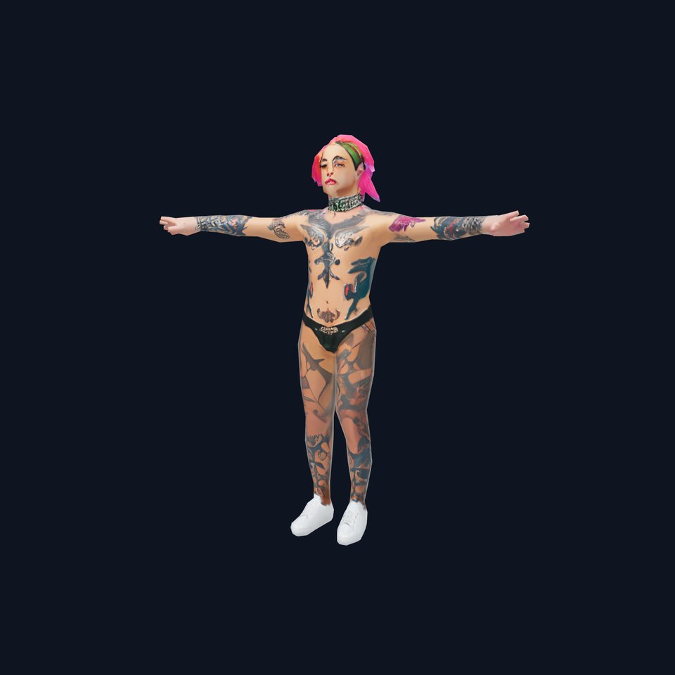 Dynamic Tattooed Figure model pack viewer poster