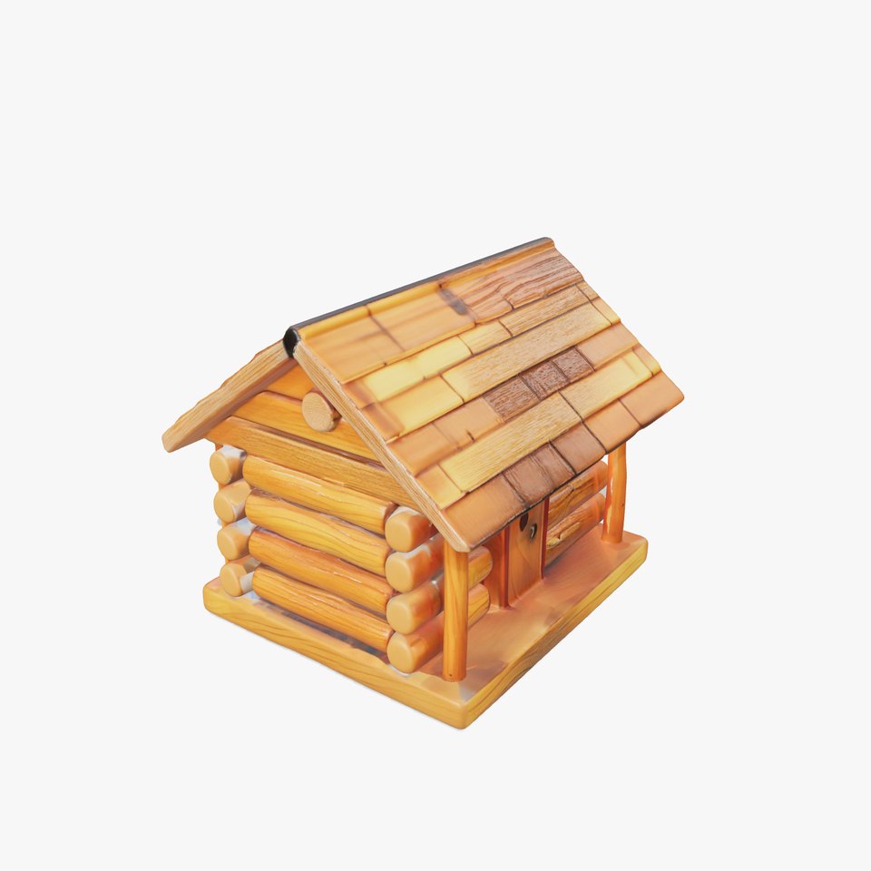 Rustic Log Cabin model pack viewer poster