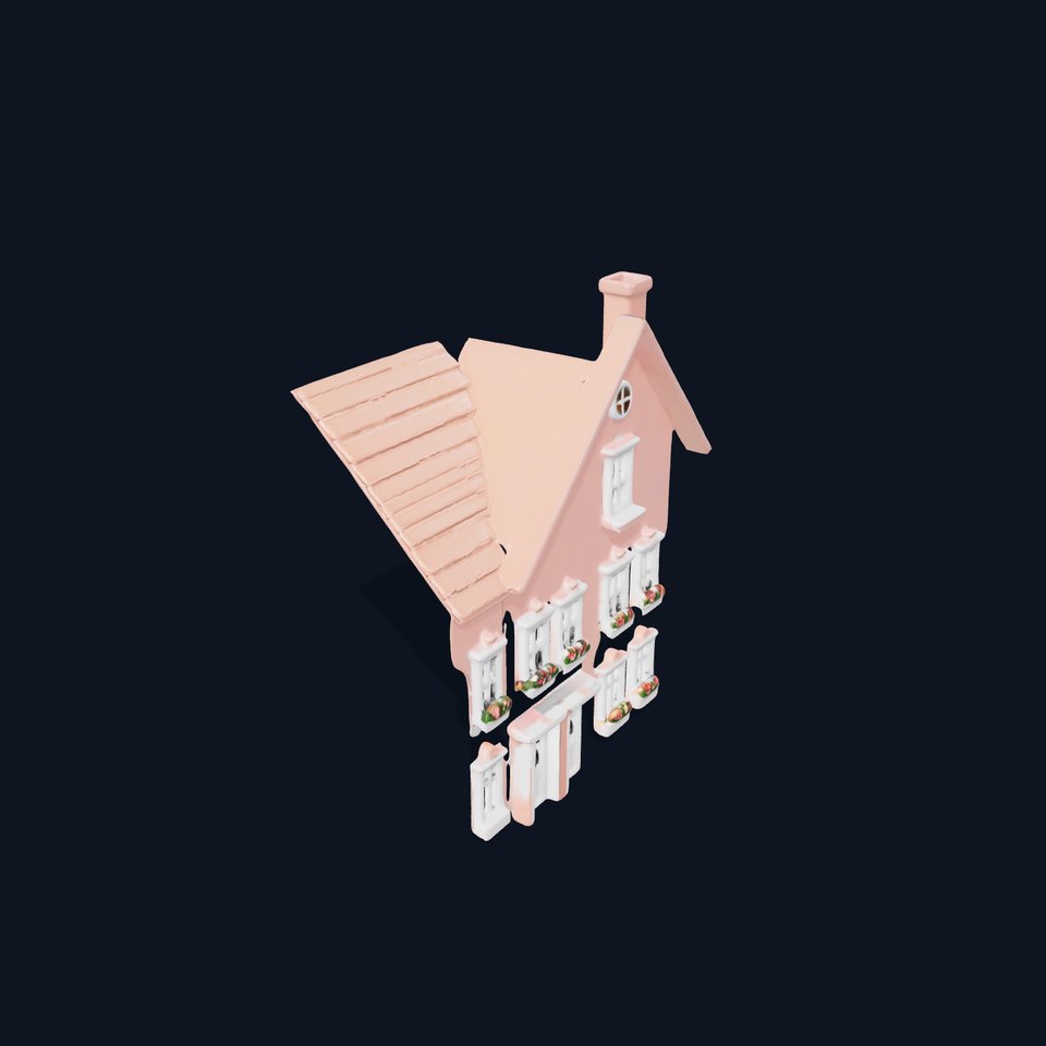 Charming Pink Dollhouse Model Pack viewer poster