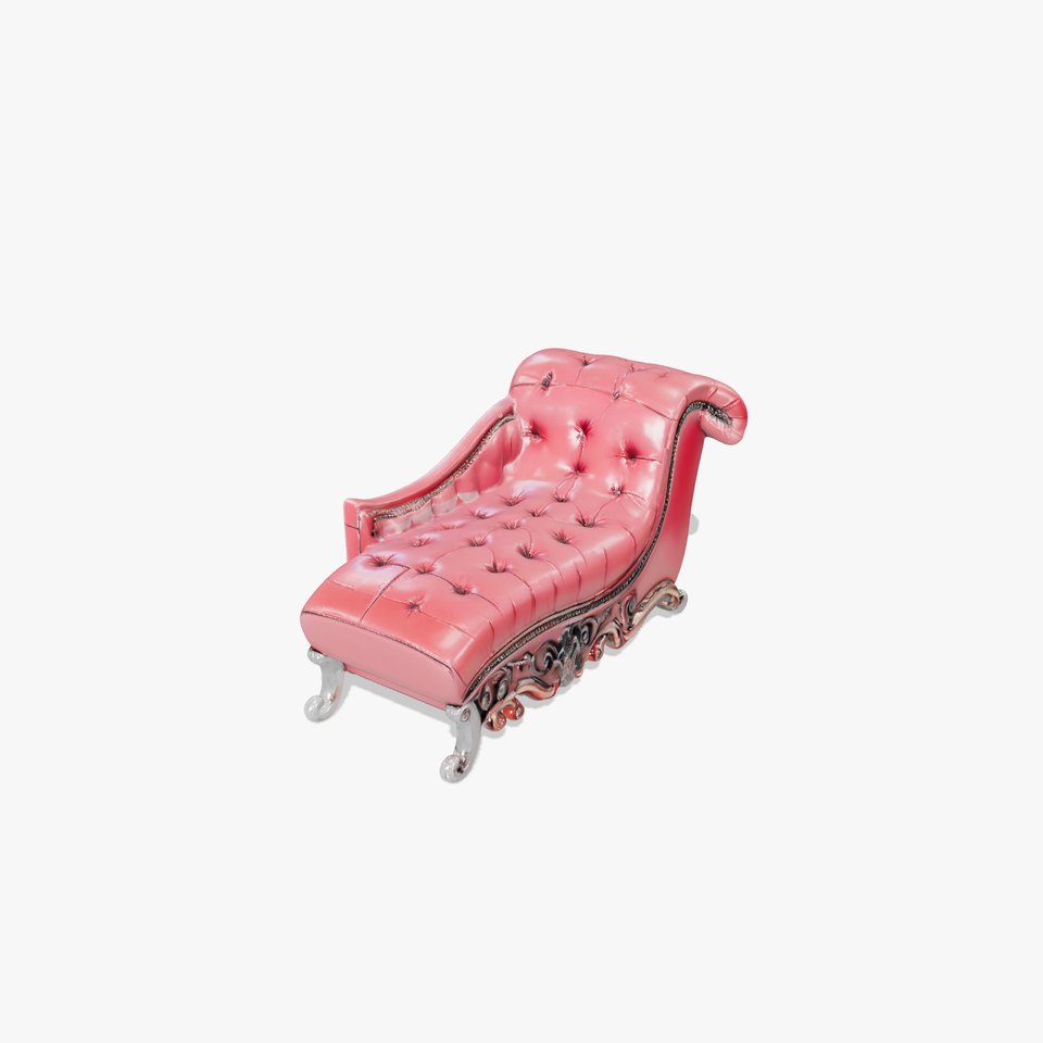Elegant Burgundy Chaise model pack viewer poster
