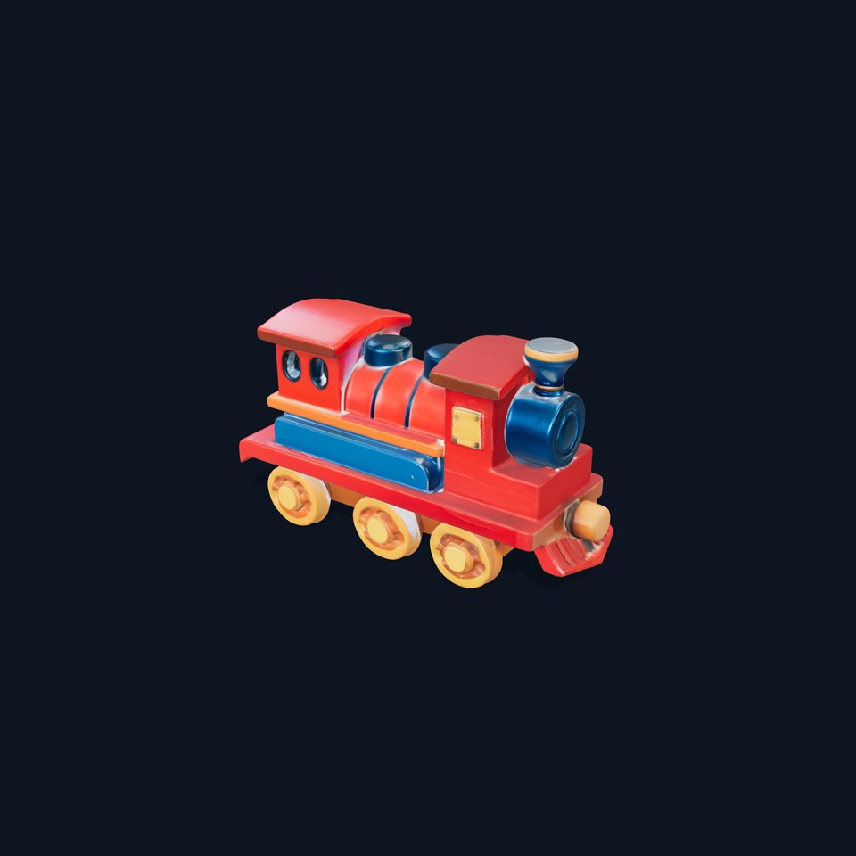 Colorful Wooden Train model pack viewer poster