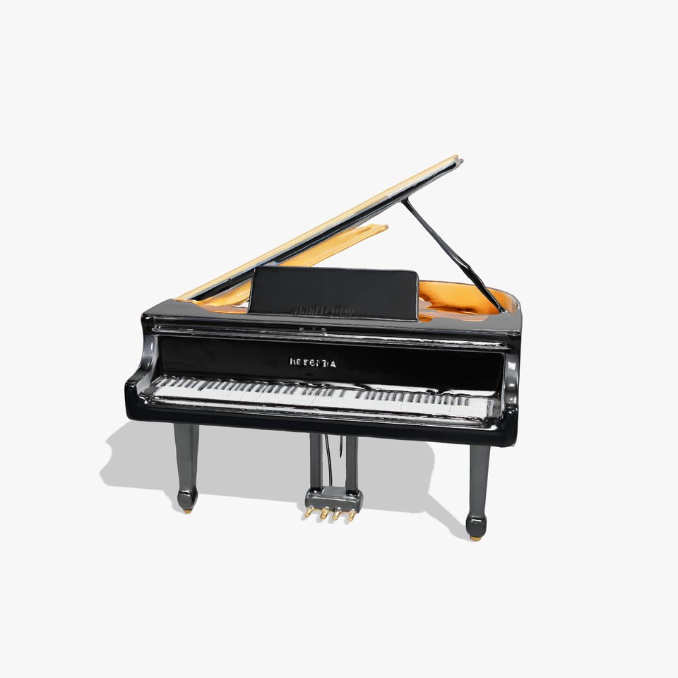 Elegant Black Grand Piano model pack viewer poster