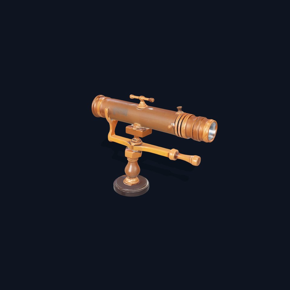 Antique Brass Telescope model pack viewer poster