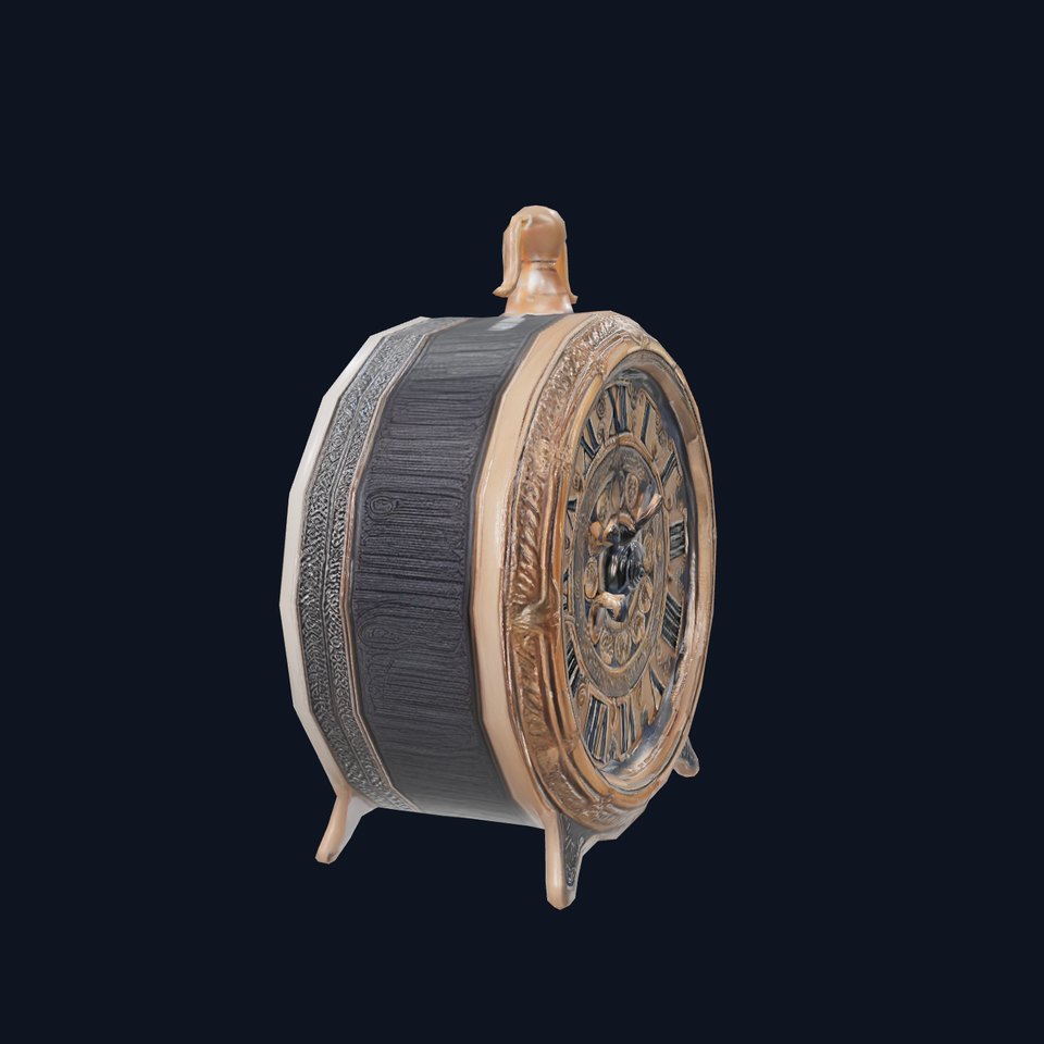 Vintage Brass Clock model pack viewer poster