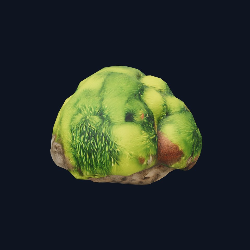 Green Mossy Rock model pack