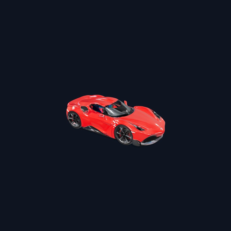 Sleek Red Sports Car model pack