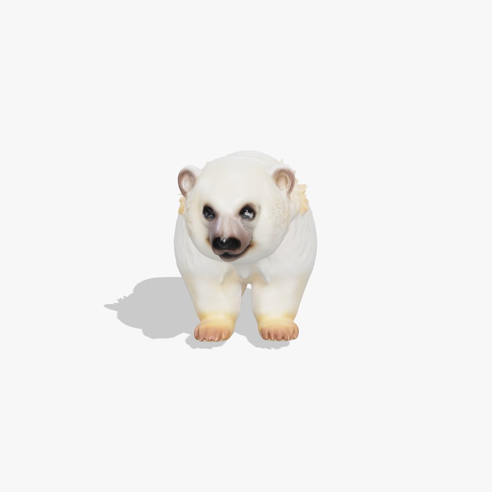 Fluffy Polar Bear model pack viewer poster