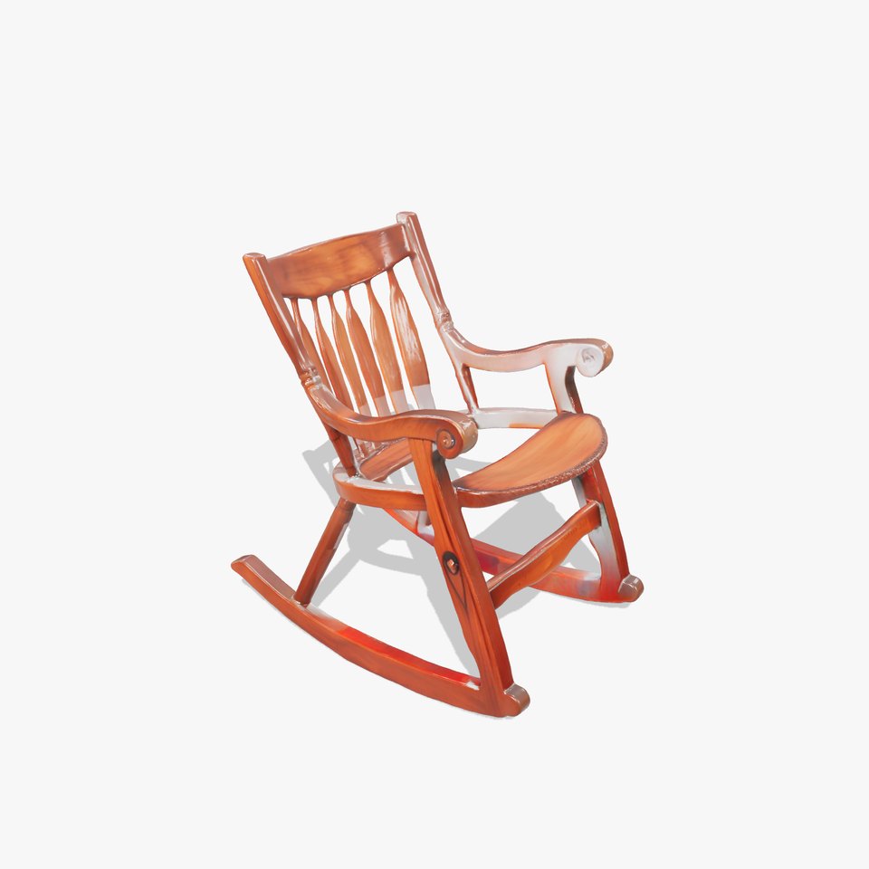 Vintage Wooden Rocking Chair model pack viewer poster