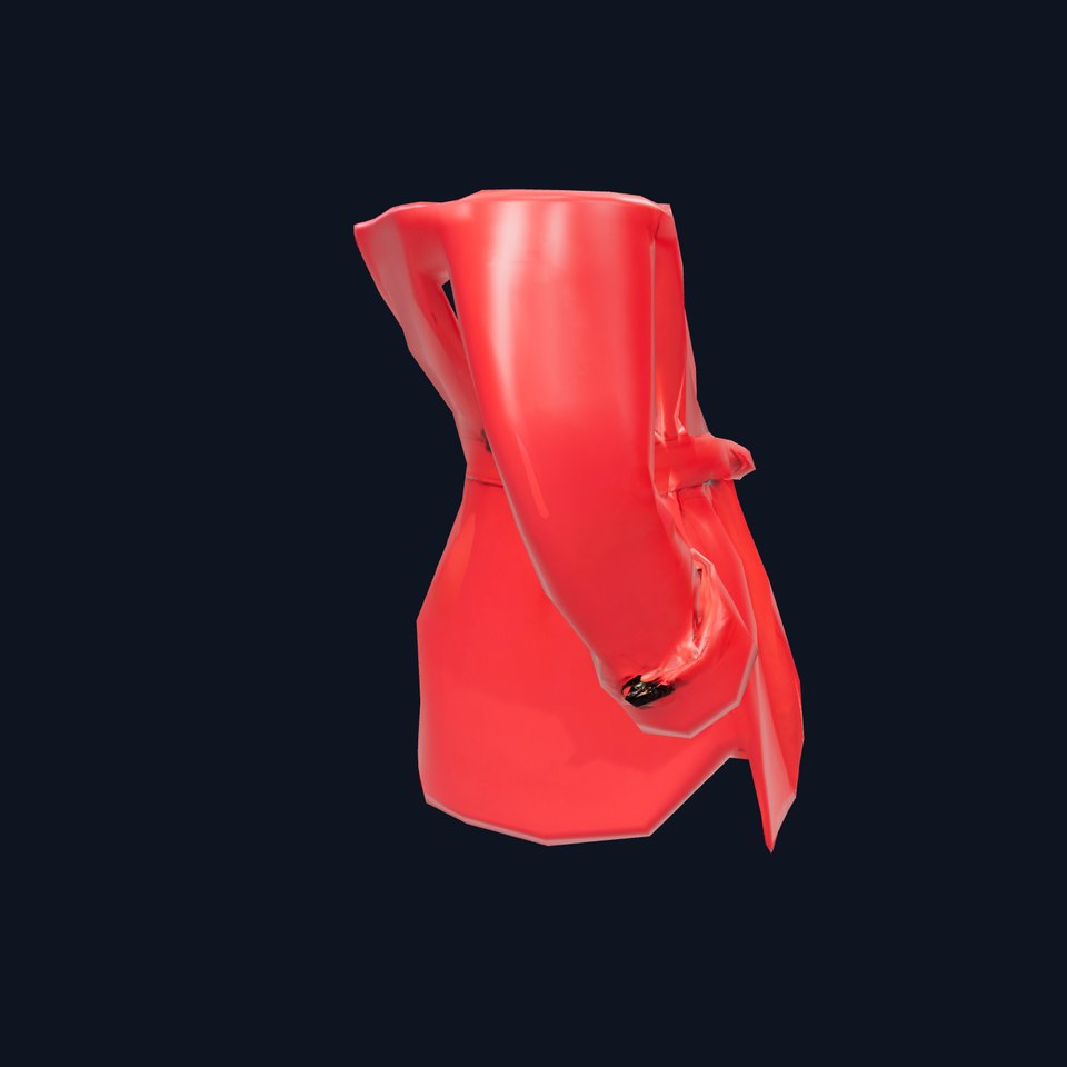 Vibrant Red Trench Coat model pack viewer poster