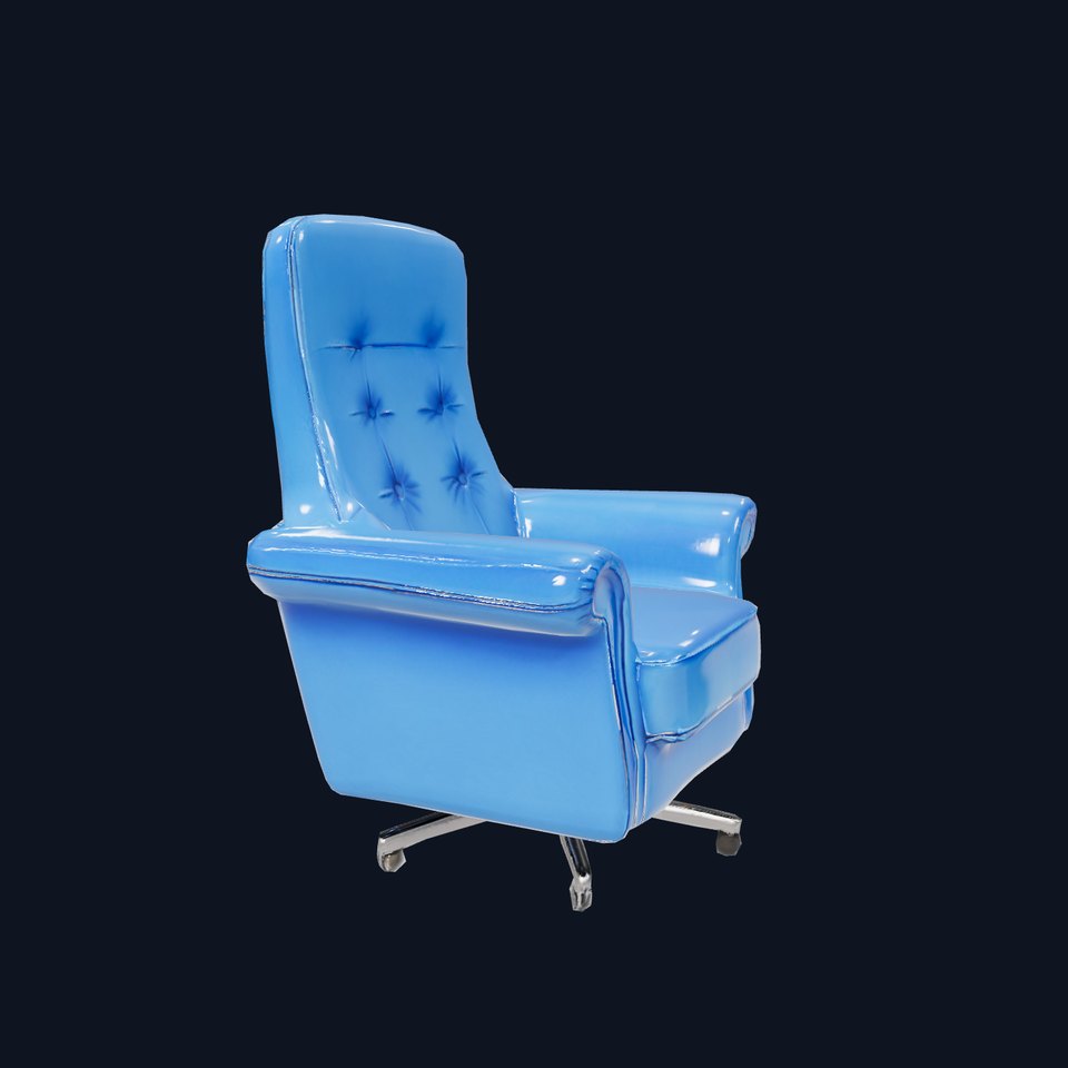 Blue Velvet Armchair model pack viewer poster