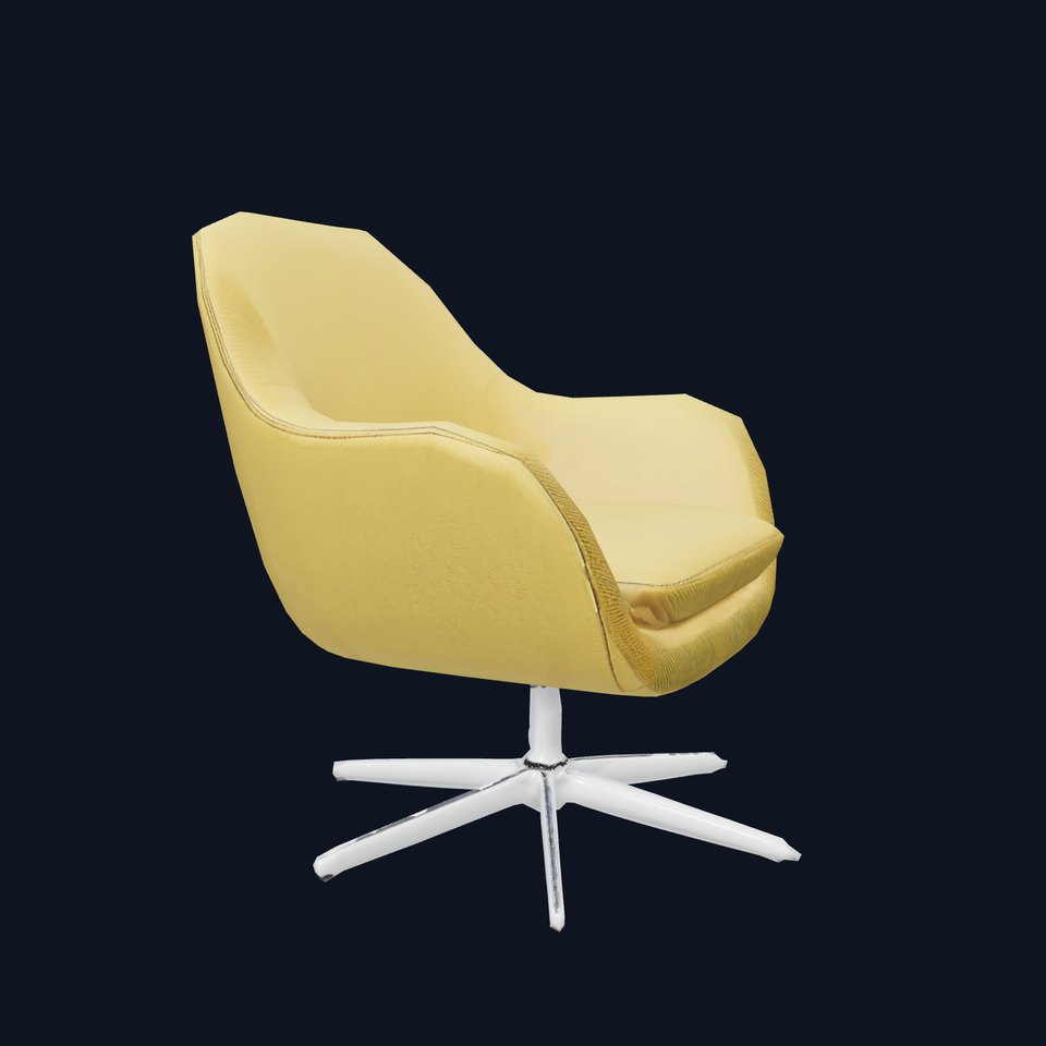 Modern Yellow Armchair model pack viewer poster