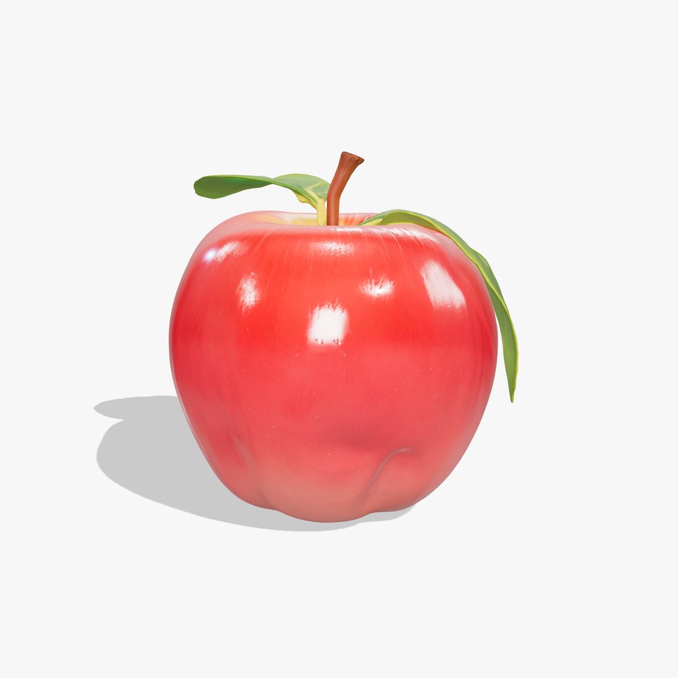 Glossy Red Apple model pack viewer poster