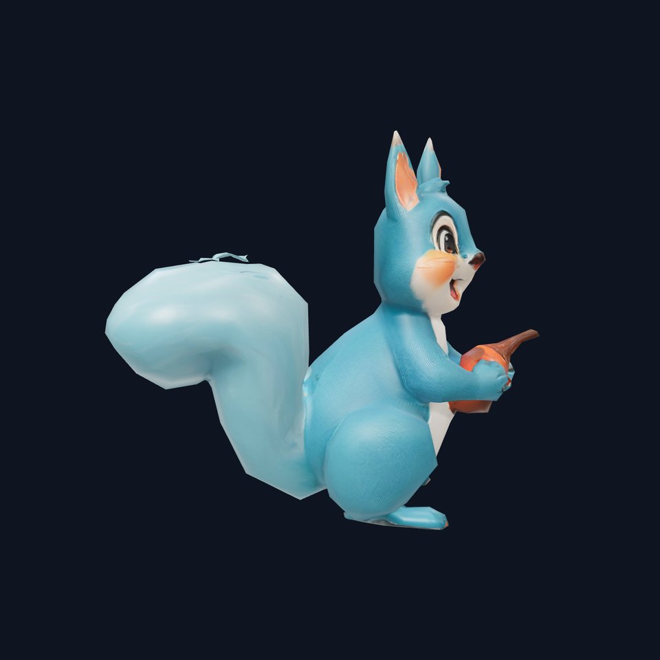Cheerful Blue Squirrel model pack viewer poster